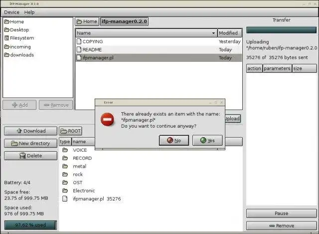 Download web tool or web app iRiver iFP Manager