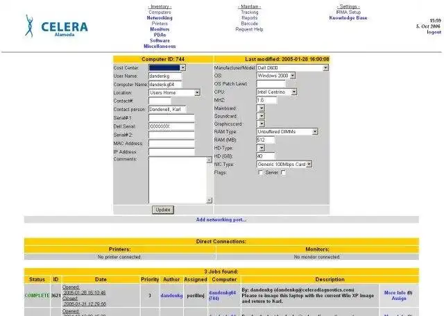 Download webtool of webapp IRMA - Asset Inventory and Job Tracking