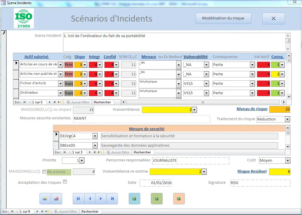 Scarica lo strumento web o l'app web ISO27005