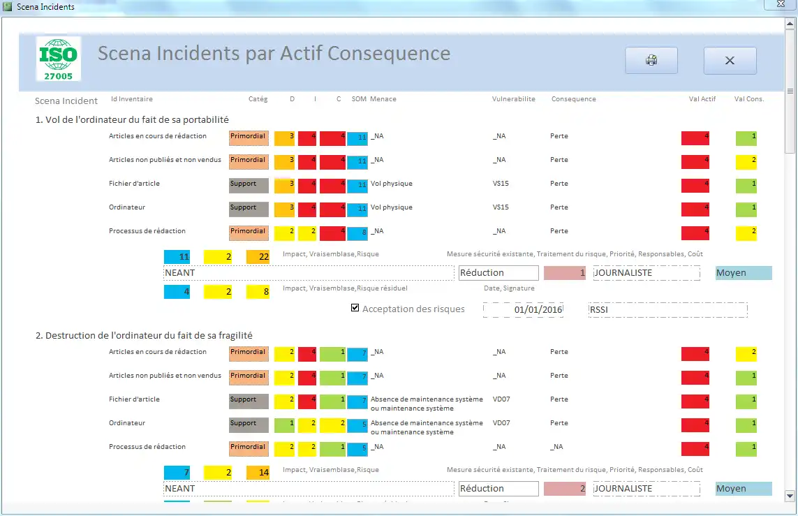 Scarica lo strumento web o l'app web ISO27005