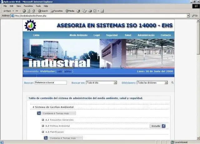 Download web tool or web app ISO Control Documental
