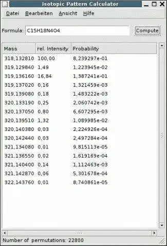 Download web tool or web app Isotopic Pattern Calculator to run in Linux online