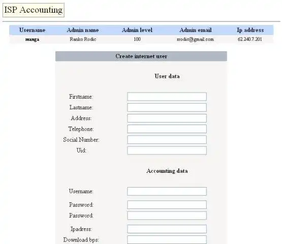 Download webtool of webapp ISP Accounting