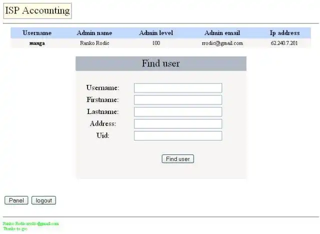 Download web tool or web app ISPAccounting