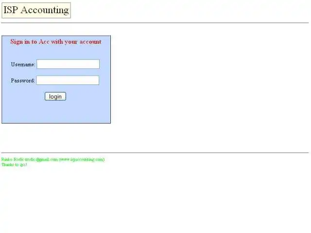Download web tool or web app ISPAccounting