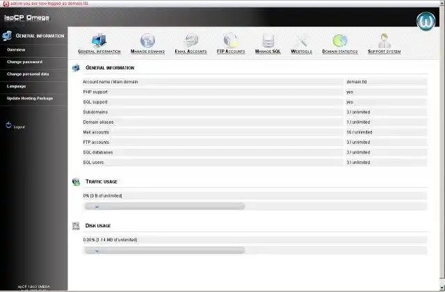 Download web tool or web app ISP Control Panel