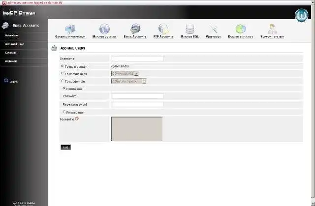 Download web tool or web app ISP Control Panel