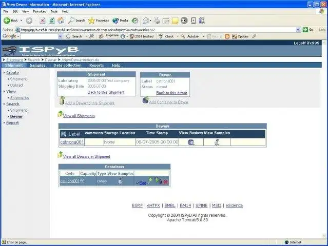 Download web tool or web app ISPyB