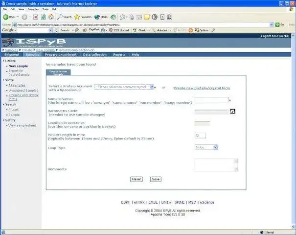 Download web tool or web app ISPyB