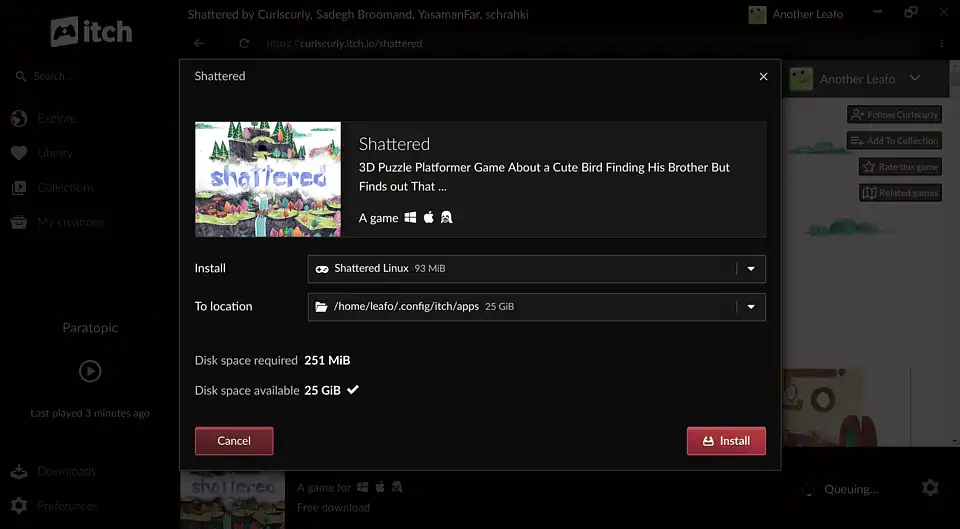 Download web tool or web app itch.io App to run in Linux online