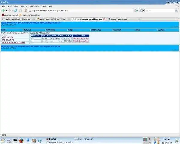 Download webtool of webapp IT-Departement Management Systeem