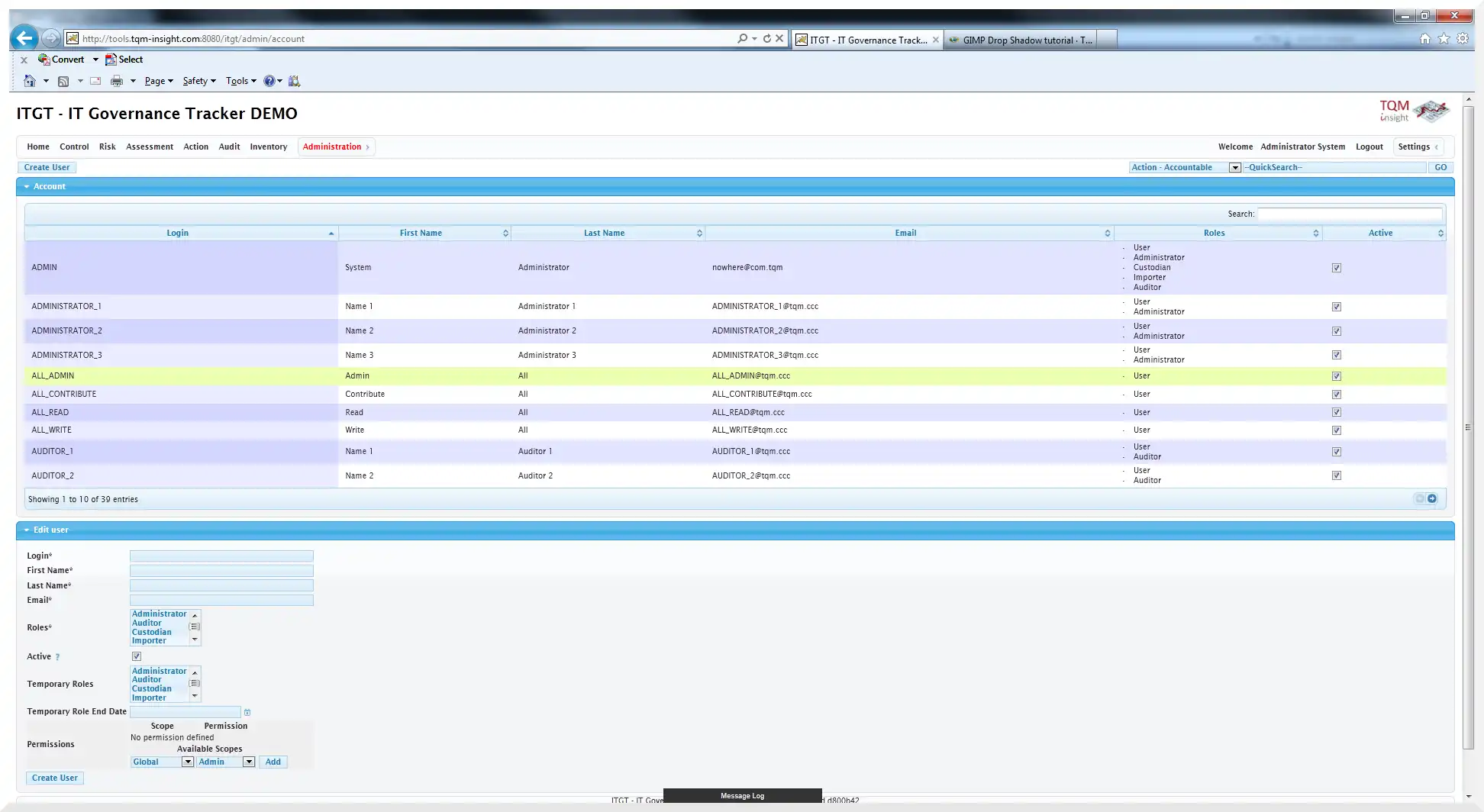 Download web tool or web app IT Governance Tracker