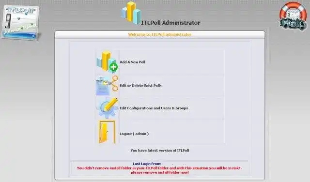 Baixe a ferramenta da web ou o aplicativo da web ITLPoll System