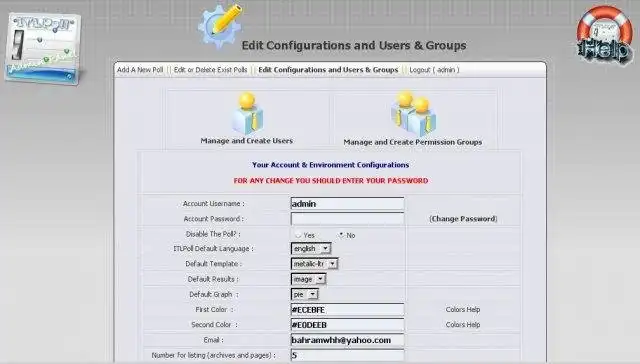 Scarica lo strumento web o l'app web Sistema ITLPoll