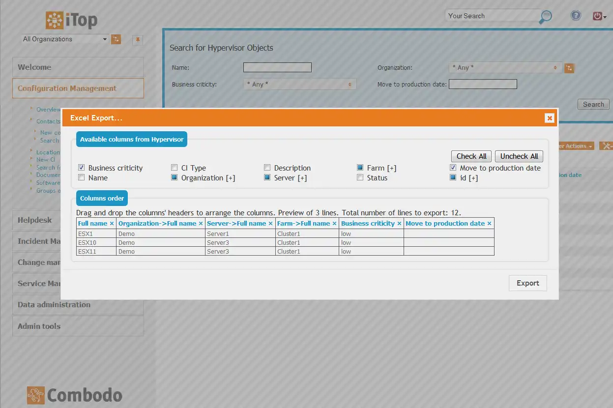 Download webtool of webapp itop - ITSM CMDB OpenSource