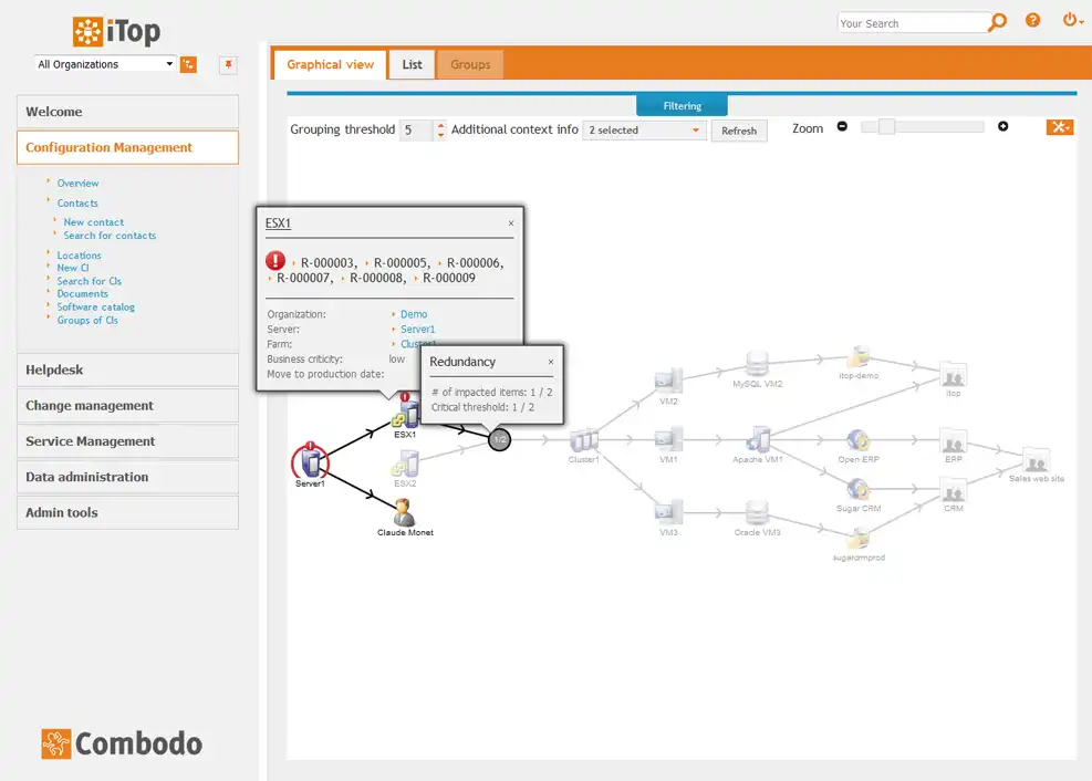 Unduh alat web atau aplikasi web di atasnya - ITSM CMDB OpenSource