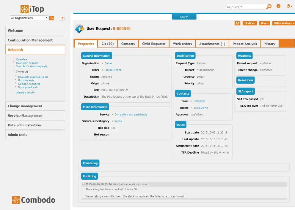 Descargue la herramienta web o la aplicación web itop - ITSM CMDB OpenSource