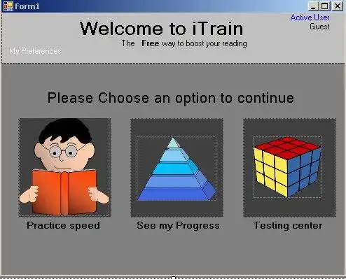 Download web tool or web app iTrain: The Free way to boost ur reading to run in Linux online