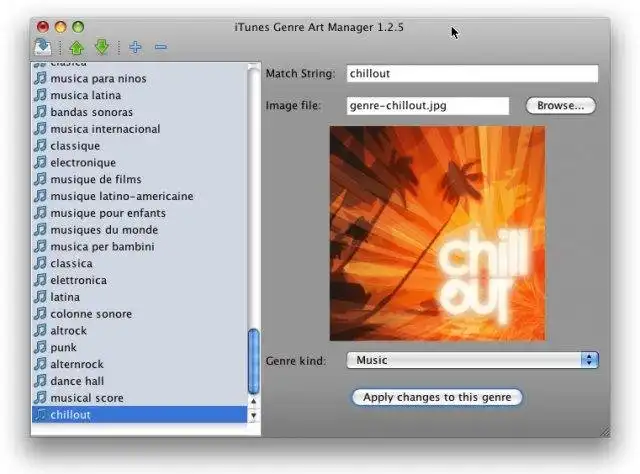 Tải xuống công cụ web hoặc ứng dụng web iTunes Genre Art Manager