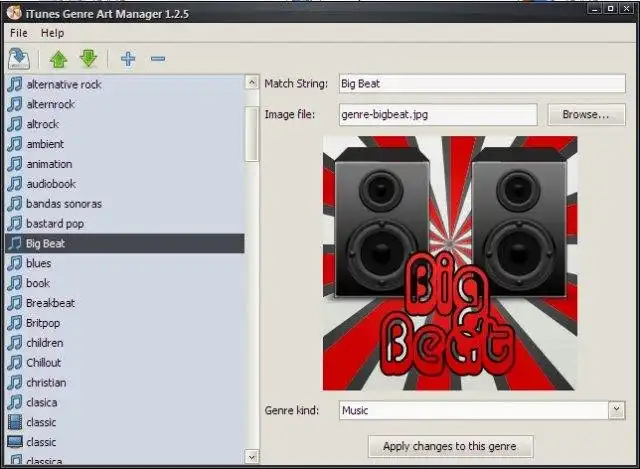Download web tool or web app iTunes Genre Art Manager