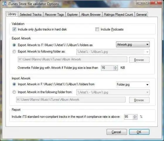 Download web tool or web app iTunes Store file validator