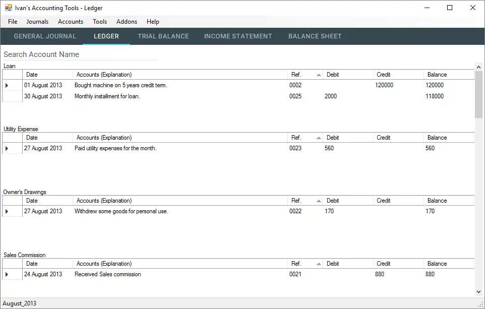 Pobierz narzędzie internetowe lub aplikację internetową Ivans Accounting Tools