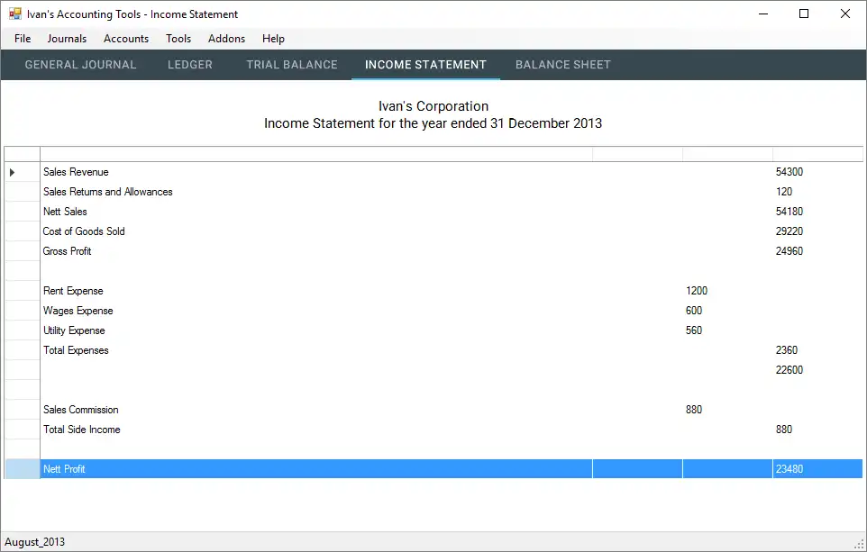 دانلود ابزار وب یا برنامه وب Ivans Accounting Tools