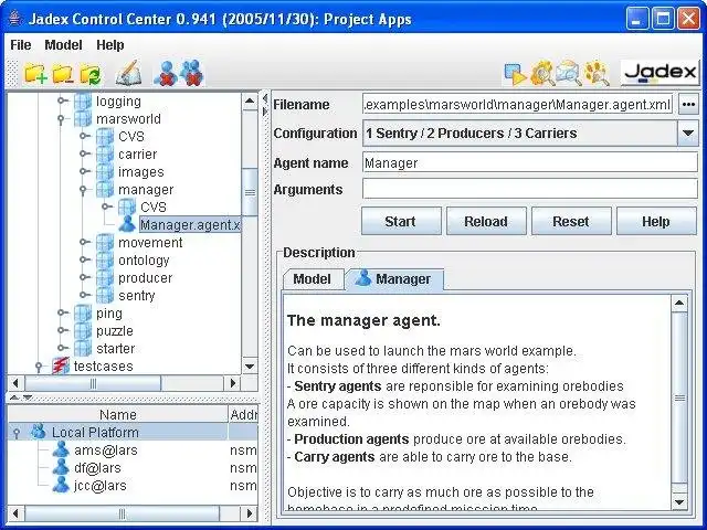 Download web tool or web app Jadex BDI Agent System