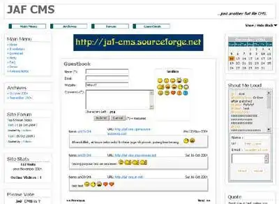 웹 도구 또는 웹 앱 JAF CMS 다운로드