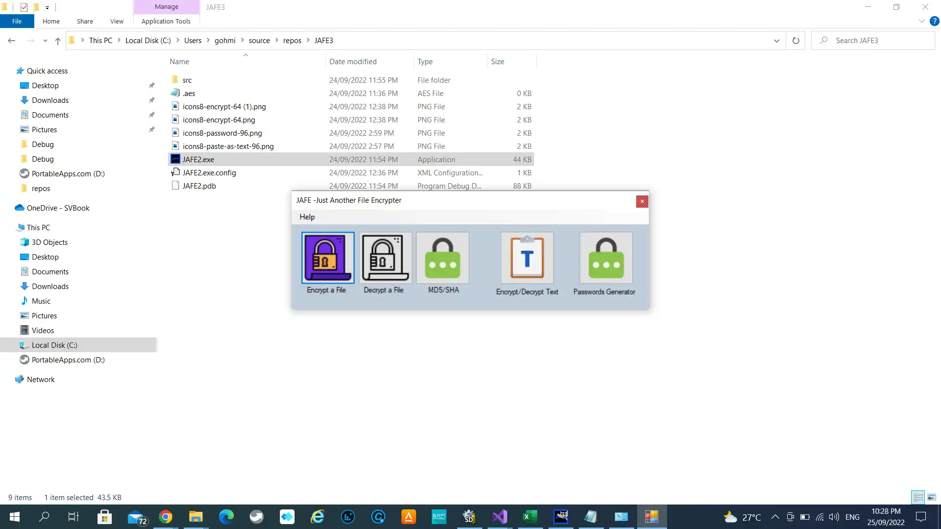 Download web tool or web app JAFE - Just Another File Encrypter