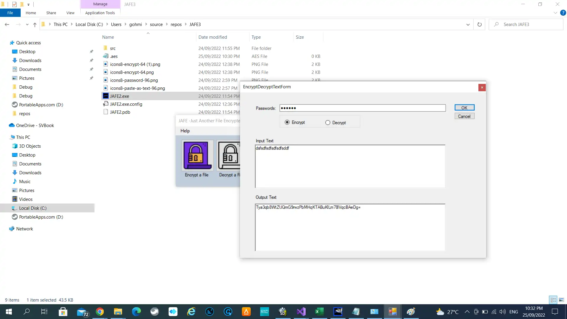 Download web tool or web app JAFE - Just Another File Encrypter