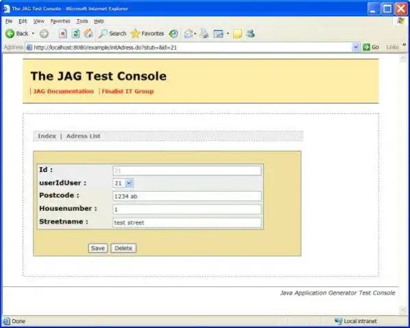 Download web tool or web app JAG