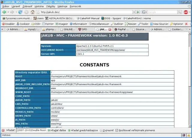 वेब टूल या वेब ऐप डाउनलोड करें JAKUB-MVC-FRAMEWORK