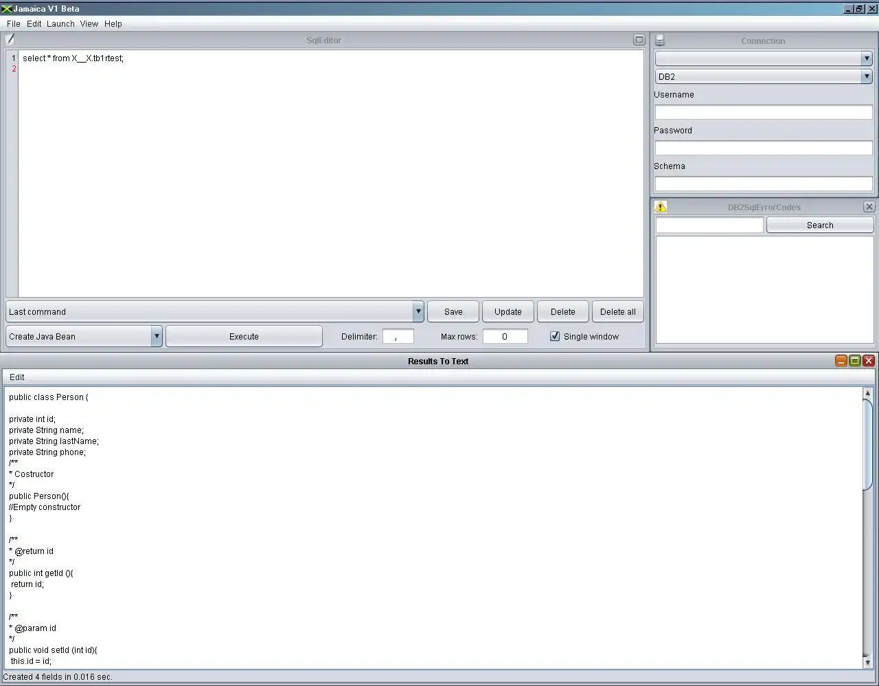 Download web tool or web app JamaicaSql