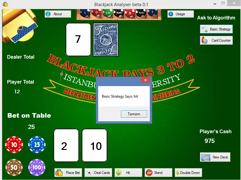 Download web tool or web app Jani Blackjack Analyser to run in Windows online over Linux online