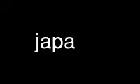 Uruchom japa w bezpłatnym dostawcy hostingu OnWorks w systemie Ubuntu Online, Fedora Online, emulatorze online systemu Windows lub emulatorze online systemu MAC OS