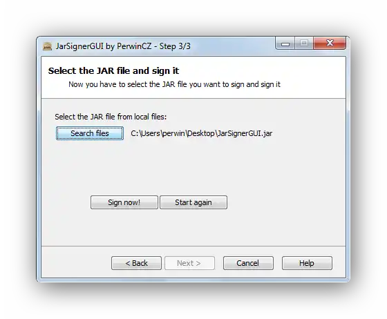 Download web tool or web app JarSignerGUI
