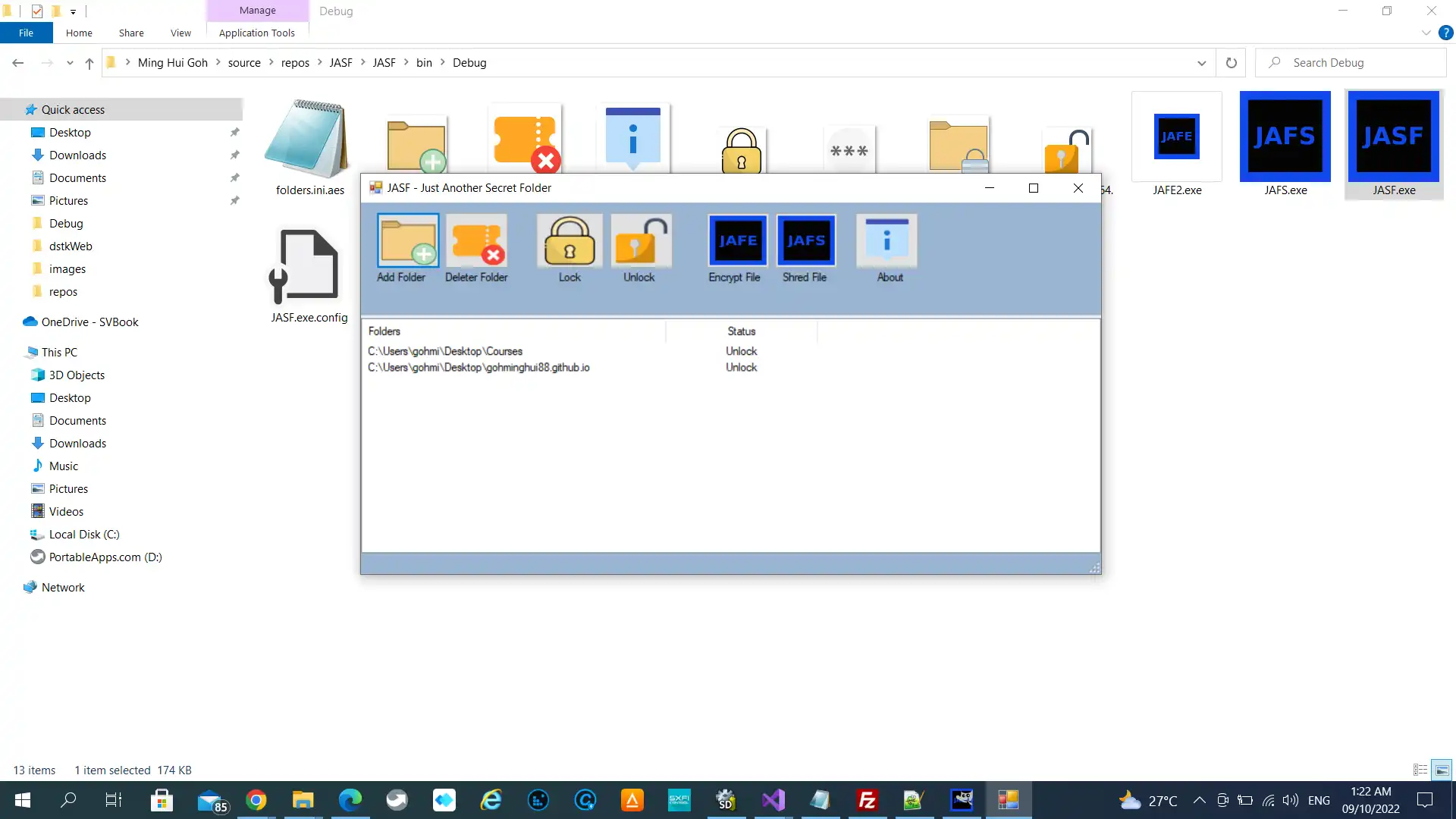 Mag-download ng web tool o web app JASF - Isa Pang Secure Folder