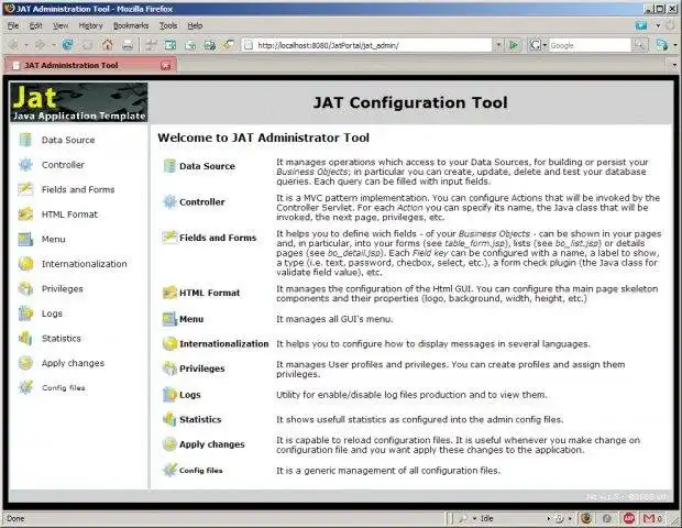 Download web tool or web app Jat - Java Application Template