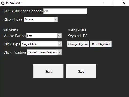 Download web tool or web app JAutoClicker