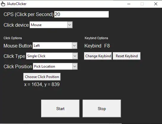 Download web tool or web app JAutoClicker