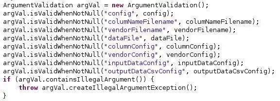 Download web tool or web app Java Argument Validation