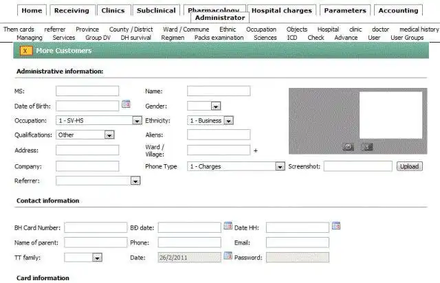 Descargue la herramienta web o la aplicación web Software de gestión hospitalaria basado en Java