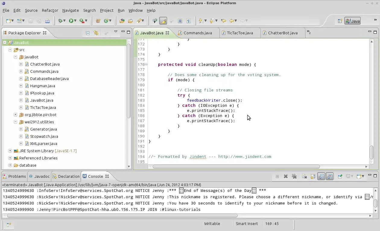 قم بتنزيل أداة الويب أو تطبيق الويب JavaBot IRC