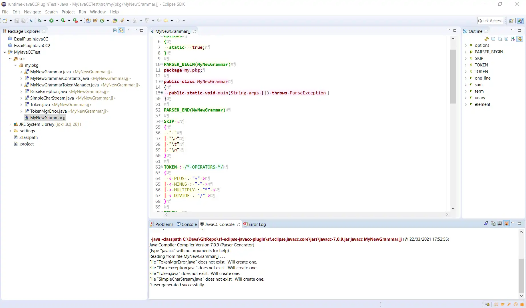 Descărcați instrumentul web sau aplicația web JavaCC Eclipse Plugin