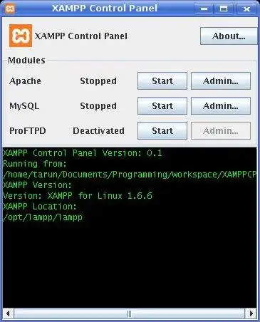 הורד כלי אינטרנט או אפליקציית אינטרנט Java Control Panel עבור XAMPP