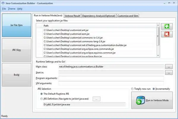 Download web tool or web app Java Customization Builder