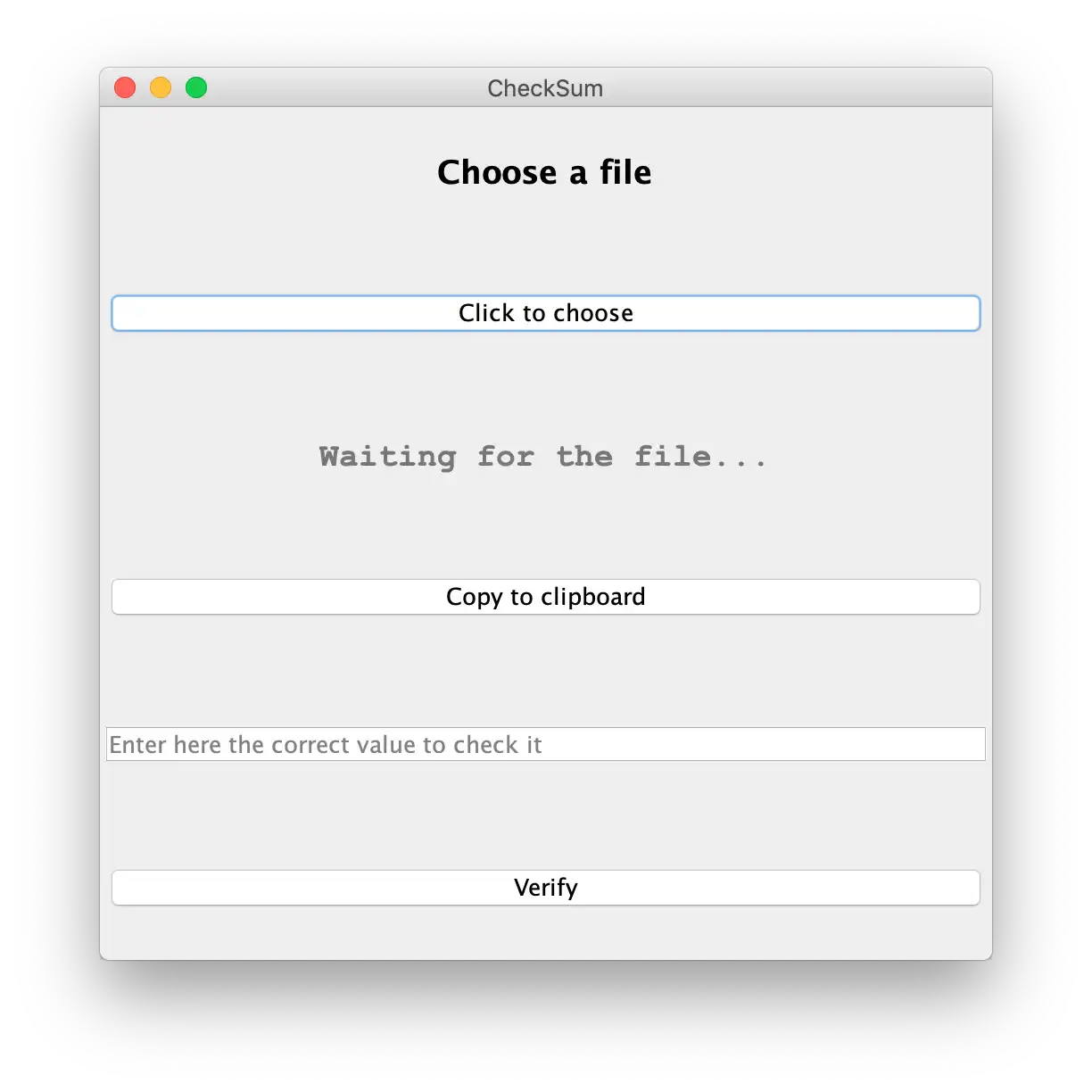 Download web tool or web app JavaFileCheckSum