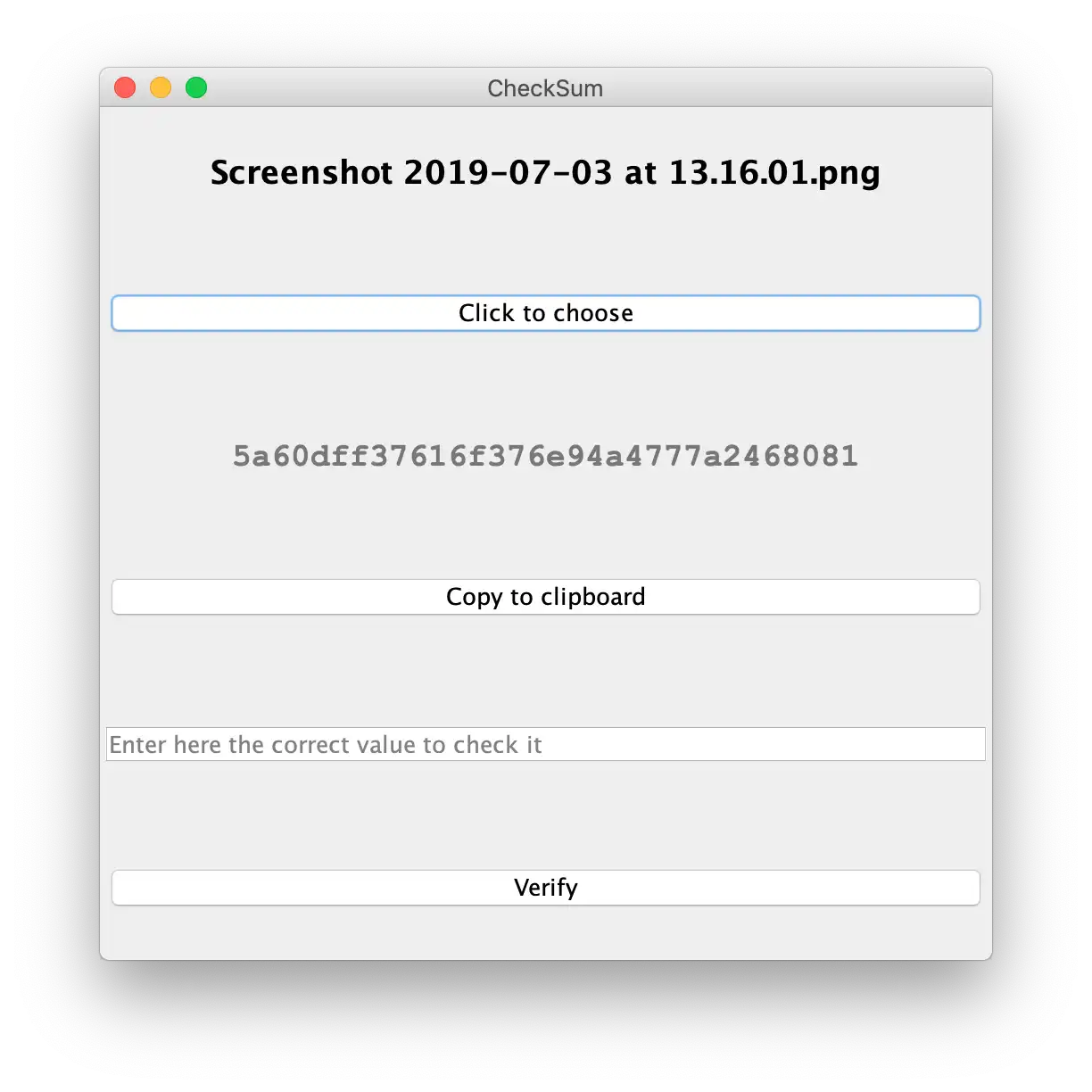 Download web tool or web app JavaFileCheckSum
