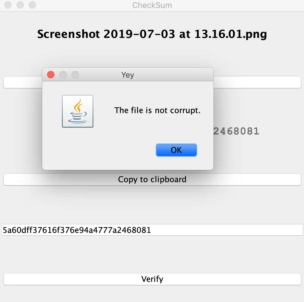 Download web tool or web app JavaFileCheckSum
